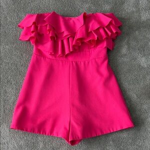 DO+BE Fuchsia Ruffle Romper